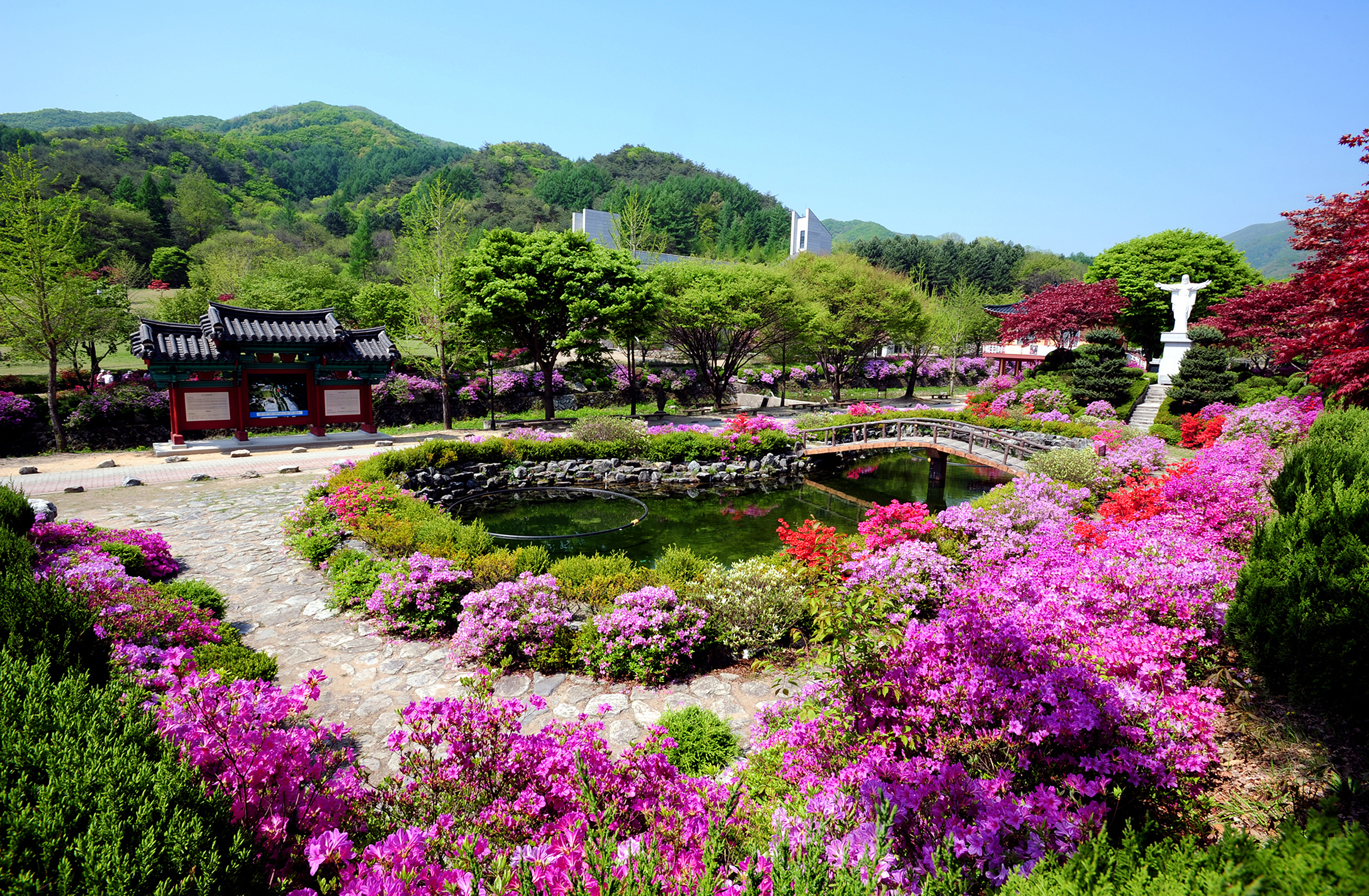 배론성지 봄 전경
